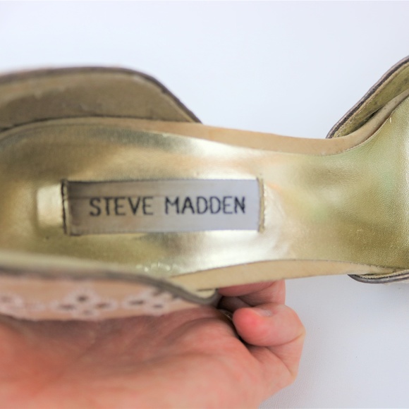 STEVE MADDEN d'Orsay Blush/Cream Peep Toe  - 8.5M - Picture 4 of 8